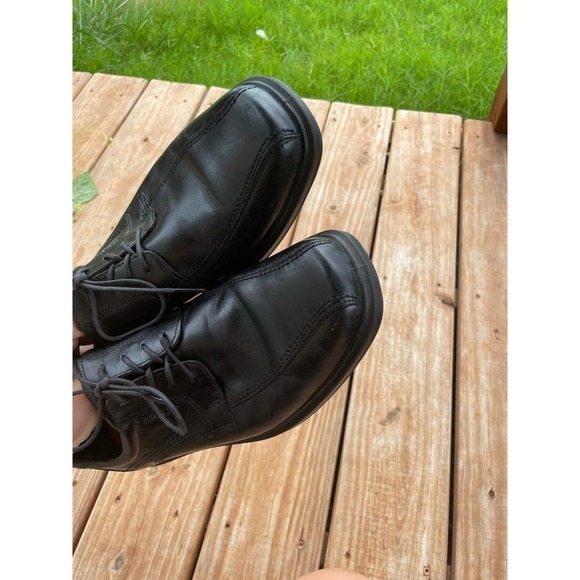 ECCO Men\'s Helsinki Black Lace Up Shoes Dress Shoes Size 45